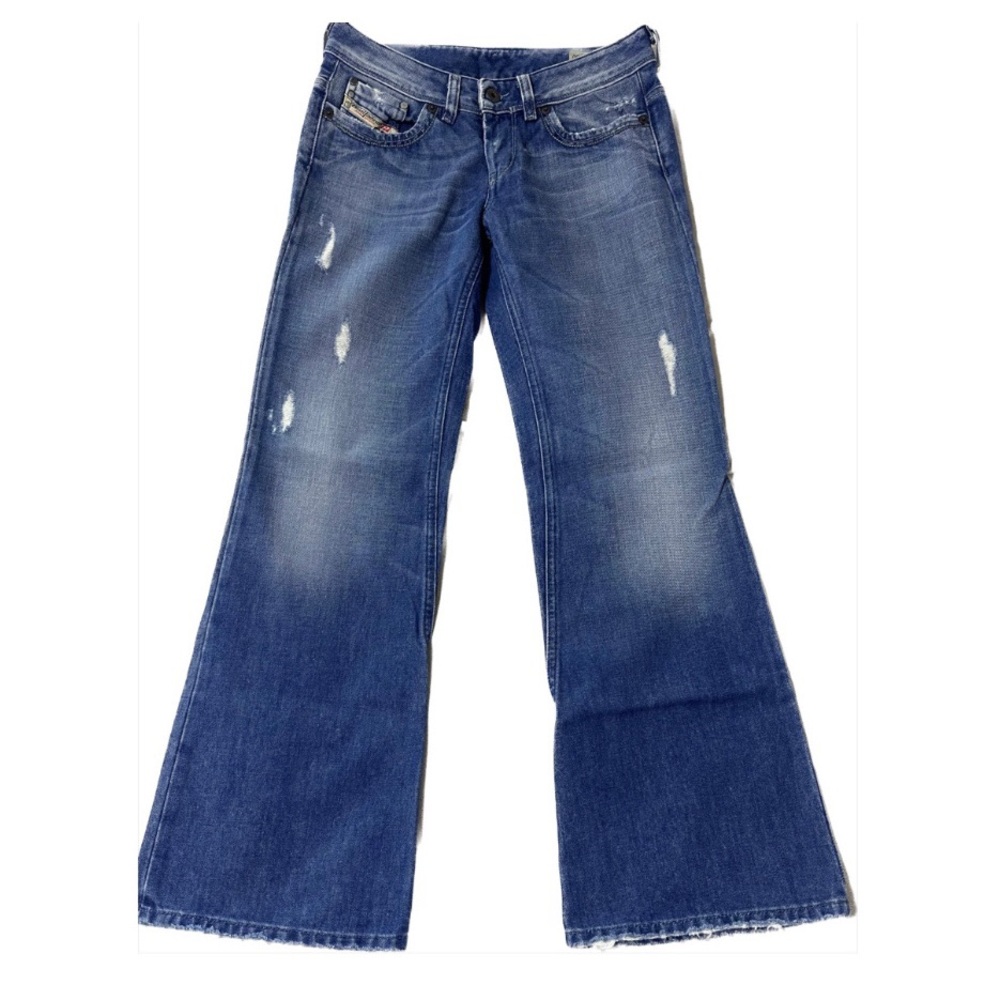 vintage diesel low rise flare jeans